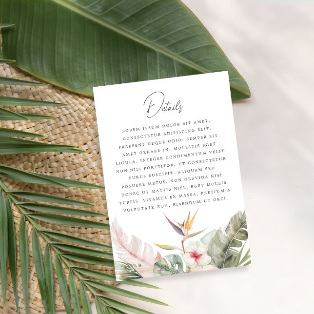 Botanische Hochzeitskarte Tropical Boho Begleitkarte (Von Creator hochgeladen)