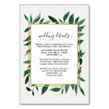 Botanische Hochzeitskarten für Grüne Wasserfarbe