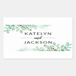 Botanische Hochzeitssonne an der frischen Foliage Rechteckiger Aufkleber