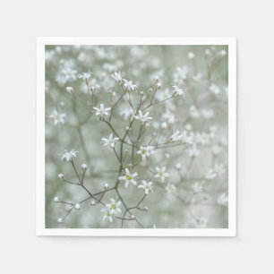 Botanische hübsche Baby-Atem-Blumenfotografie Serviette