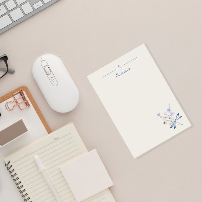 Botanische Hütte der Minimalistischen Libelle Mono Post-it Klebezettel (Von Creator hochgeladen)