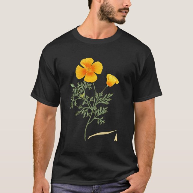 Botanische Illustration Blume Ca T-Shirt (Vorderseite)