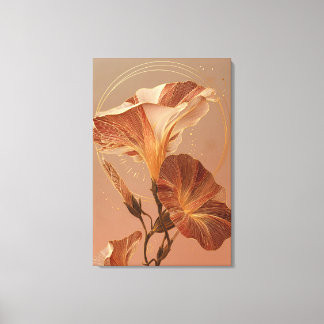Botanische Illustration der verbrannten orangefarb Leinwanddruck