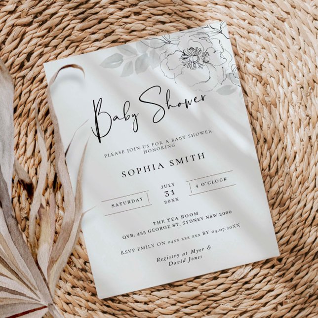 Botanische Illustration Kinderdusche Einladung (Von Creator hochgeladen)