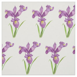 Botanische Illustration: Lila Wasserfarbe Ire Stoff