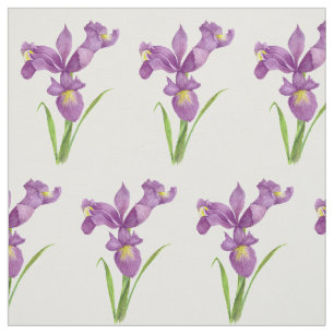 Botanische Illustration: Lila Wasserfarbe Ire Stoff