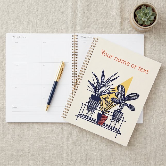 Botanische Illustration - Pflanze Planer (Botanical Illustration potted house plants Planner)