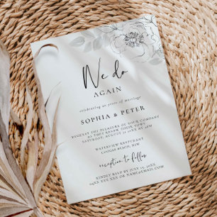 Botanische Illustration Vow Erneuerbare Einladung