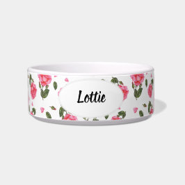 Botanische Illustration: Wasserfarbe Rosa Napf