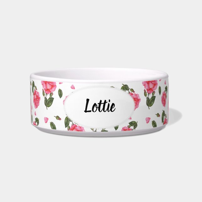 Botanische Illustration: Wasserfarbe Rosa Napf (Vorderseite)