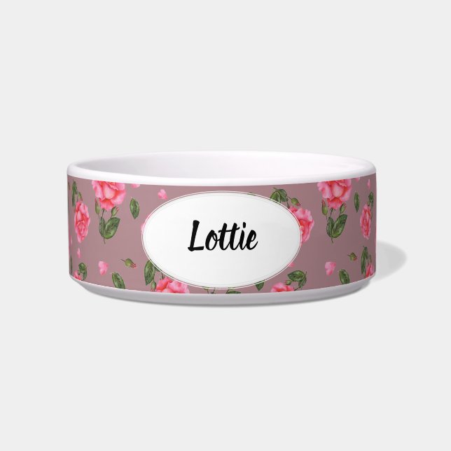 Botanische Illustration: Wasserfarbe Rosa Napf (Vorderseite)