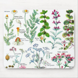 Botanische Illustrationen - Larousse Pflanzen Mousepad