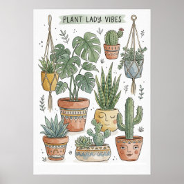 Botanische Illustrations-Kunst, Geschenk für Pflan Poster