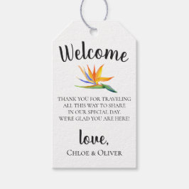 Botanische Insel Hochzeitssacktasche Geschenkanhänger