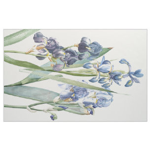 Botanische Iris-Blumen BlumenRedoute Gewebe Stoff