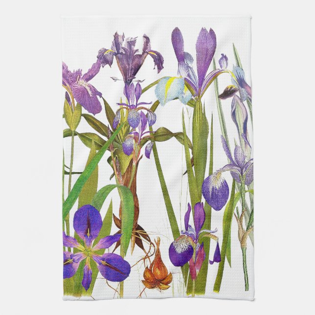 Botanische Iris-BlumenBlumen-Küchen-Tücher Küchentuch (Vertikal)