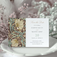 Botanische Jugendstil-Hochzeitskarte "Save the Dat