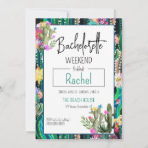 Botanische Kaktus + Florals I Einladung