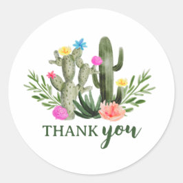 Botanische Kaktus+Florals Ich danke Ihnen Stickers