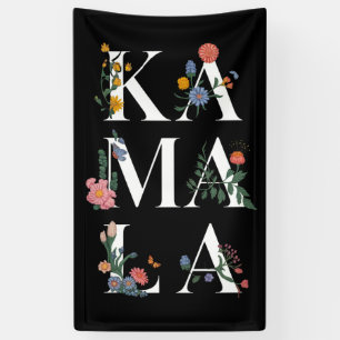 Botanische Kamala Harris - Abstimmung 2024 Floral  Banner