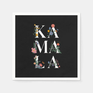 Botanische Kamala Harris - Abstimmung 2024 Floral  Serviette