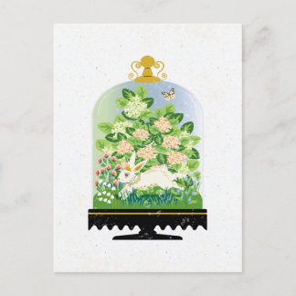 Botanische Kaninchenecke 2 Postkarte
