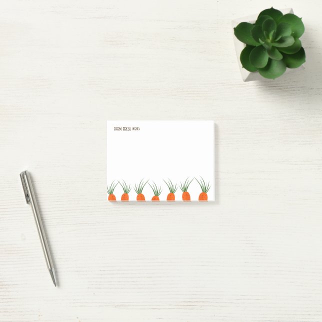 Botanische Karotten-Sammlung Post-it Klebezettel (Büro)