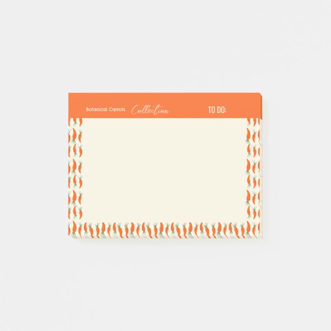 Botanische Karotten-Sammlung Post-it Klebezettel (Vorderseite)