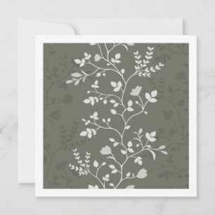 Botanische Karte mit minimalistischer Olive und si
