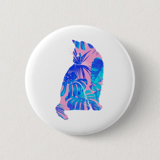 Botanische Katze Button (Vorderseite)