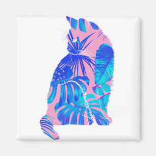 Botanische Katze Magnet