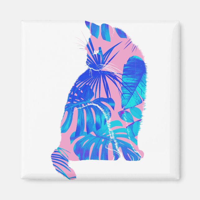 Botanische Katze Magnet (Vorne)