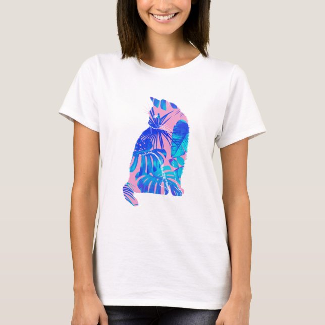 Botanische Katze T-Shirt (Vorderseite)