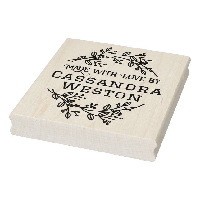 Botanische Kranberries "Made with Liebe by" Gummistempel (Stempel)