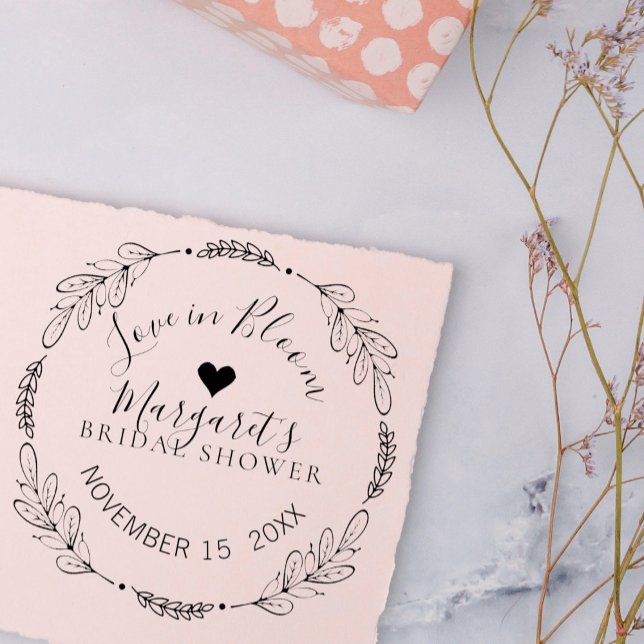 Botanische Kranke-Liebe im Brautparty Gummistempel (Von Creator hochgeladen)