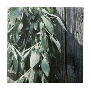 Botanische Kräuter aus Barnholz Fliese