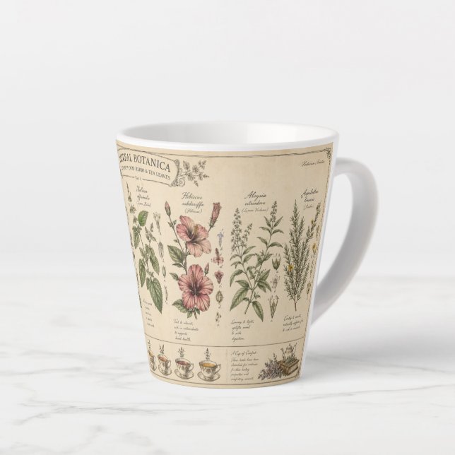 Botanische Kräuter-Tasse – Milchtasse (Rechte Ecke)