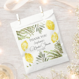 Botanische Kräuter Zitronen Wasserfarbenes Brautpa Geschenktütchen