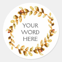 Botanische Krone - Ceres - Runder Aufkleber