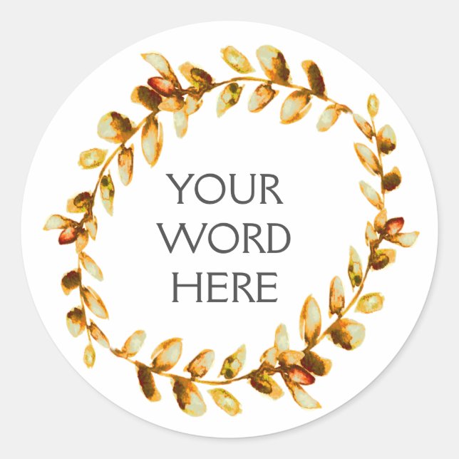 Botanische Krone - Ceres - Runder Aufkleber (Vorderseite)