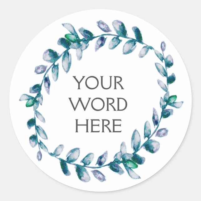 Botanische Krone - Salacia - Runder Aufkleber (Vorderseite)