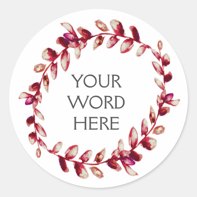 Botanische Krone - Vesta - Runder Aufkleber (Vorderseite)