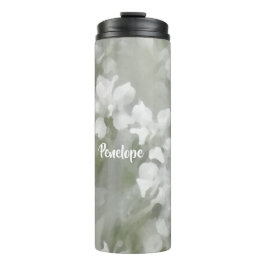 Botanische Kunst des Weißen Impressionismus mit Na Thermosbecher