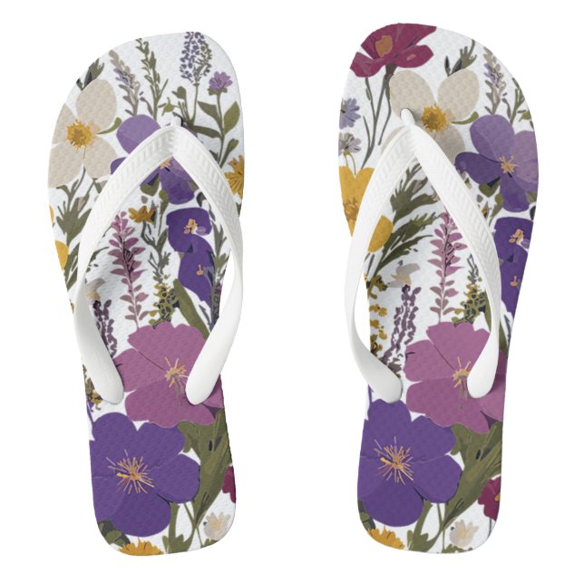 Botanische Kunst Flip Flops (Fußbett)