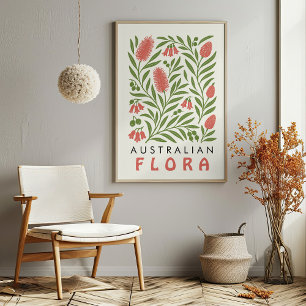 Botanische Kunst in Australien Native Wild Poster