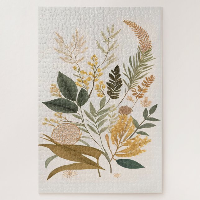 Botanische Kunst Print Puzzle (Vertikal)