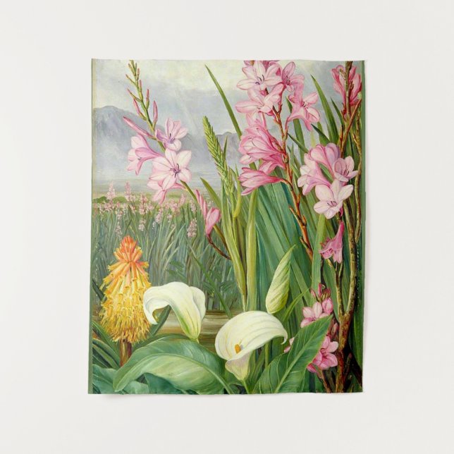 Botanische Kunst: Schönheiten des Sumpfes Wandteppich (Vorderseite)