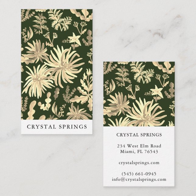 Botanische Landschaftsgärtnerische Pflanze Moderne Visitenkarte (Vorne/Hinten)