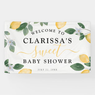 Botanische Lemon & Greenery Sweet Baby Dusche Banner