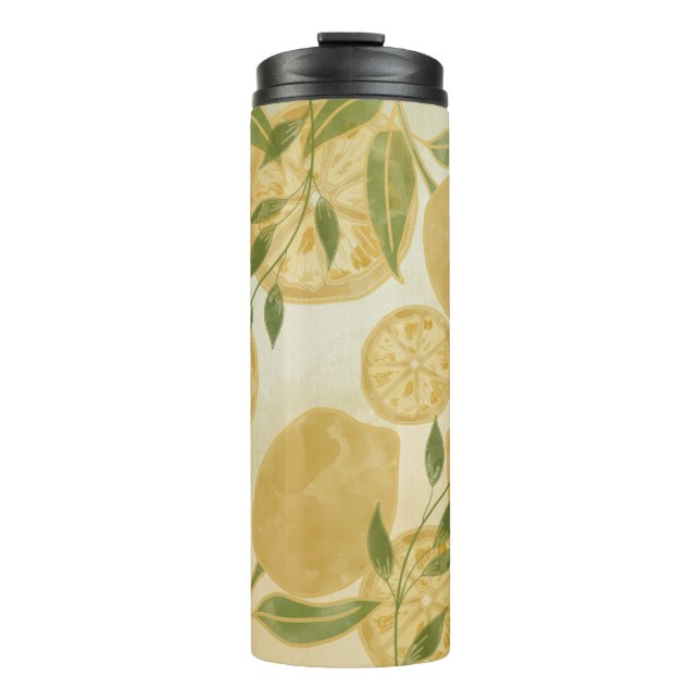 Botanische Lemon Greenery Thermosbecher (Vorderseite)